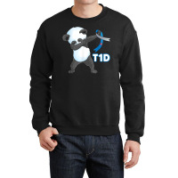 T1d Funny Cute Dabbing Panda Type 1 Diabetes Awareness T Shirt Crewneck Sweatshirt | Artistshot