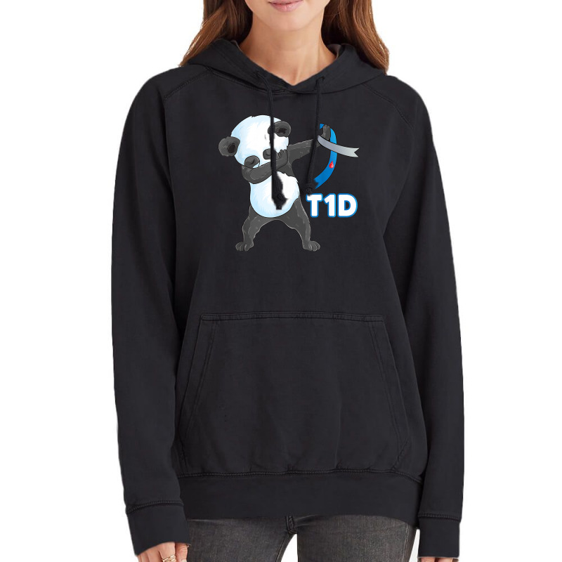 T1d Funny Cute Dabbing Panda Type 1 Diabetes Awareness T Shirt Vintage Hoodie | Artistshot