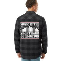 Music Is The Shorthand Of Emotion Music Lover Classic  Stars Flannel Shirt | Artistshot