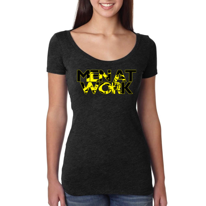 Men At Work   Travel Women's Triblend Scoop T-shirt by alkokosecgine | Artistshot