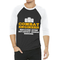 Combat Engineer  Engineer Gifts  Army Engineering 3/4 Sleeve Shirt | Artistshot