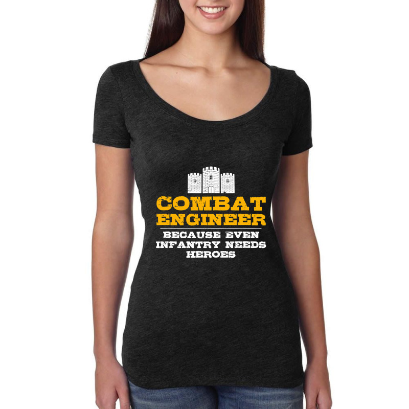 Combat Engineer  Engineer Gifts  Army Engineering Women's Triblend Scoop T-shirt by Aliceartist | Artistshot