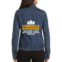 Combat Engineer  Engineer Gifts  Army Engineering Ladies Denim Jacket | Artistshot