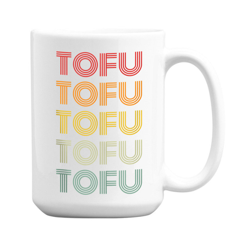 Tofu Foodie Vegetarian Retro Style World Vegan Day Tank Top 15 Oz Coffee Mug | Artistshot