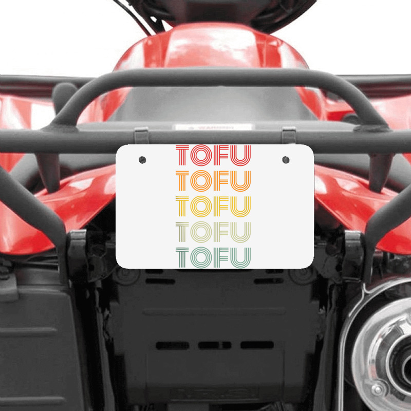 Tofu Foodie Vegetarian Retro Style World Vegan Day Tank Top Atv License Plate | Artistshot