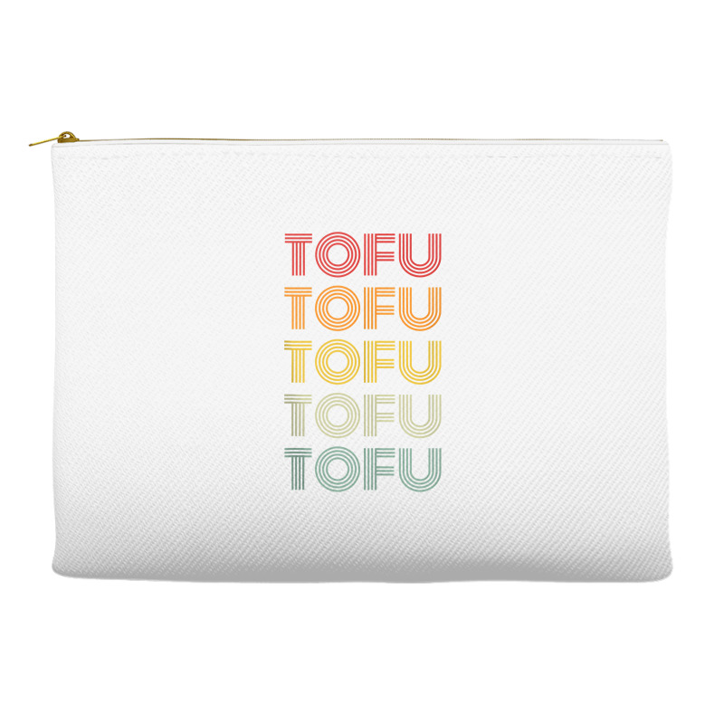 Tofu Foodie Vegetarian Retro Style World Vegan Day Tank Top Accessory Pouches | Artistshot