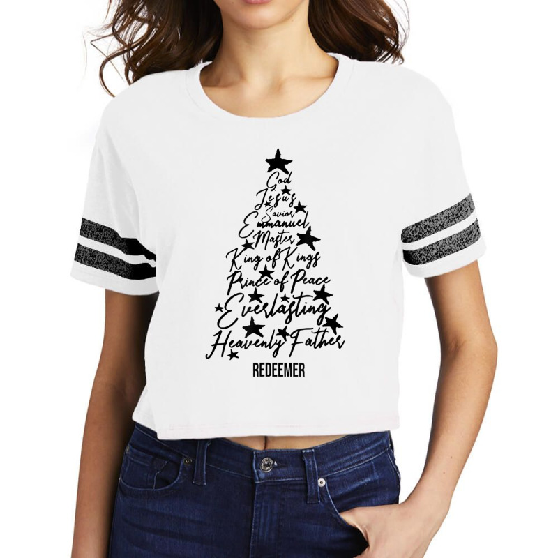 Names Of Jesus Christmas Tree Christmas Pajama Family Scorecard Crop Tee by rastyrocl | Artistshot