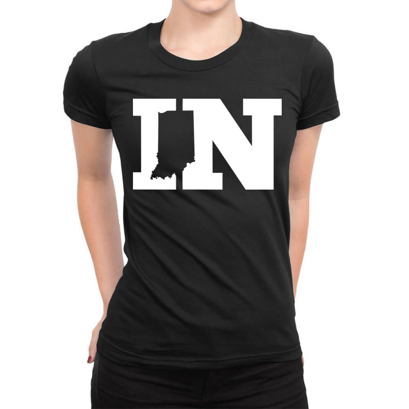 In State Of Indiana Ladies Fitted T-Shirt by JemmaLyna | Artistshot