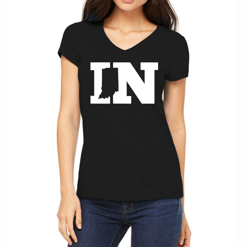 In State Of Indiana Women's V-Neck T-Shirt by JemmaLyna | Artistshot