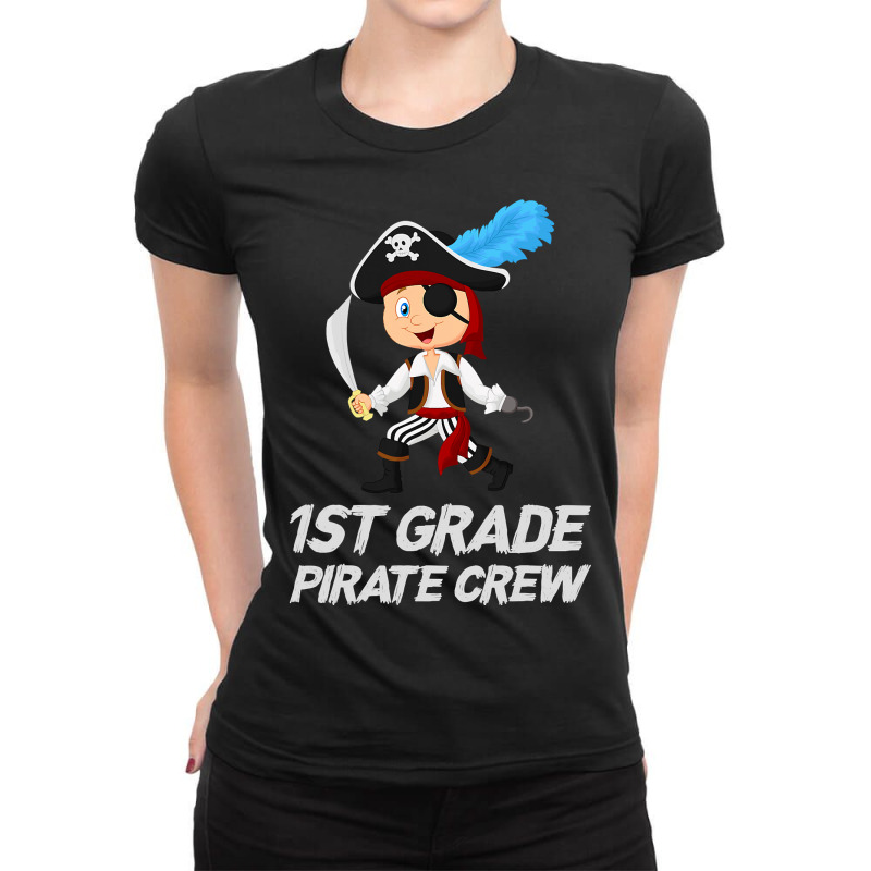 Funny Cute 1st Grade Pirate Halloween Ladies Fitted T-Shirt by ElizabethAtist | Artistshot