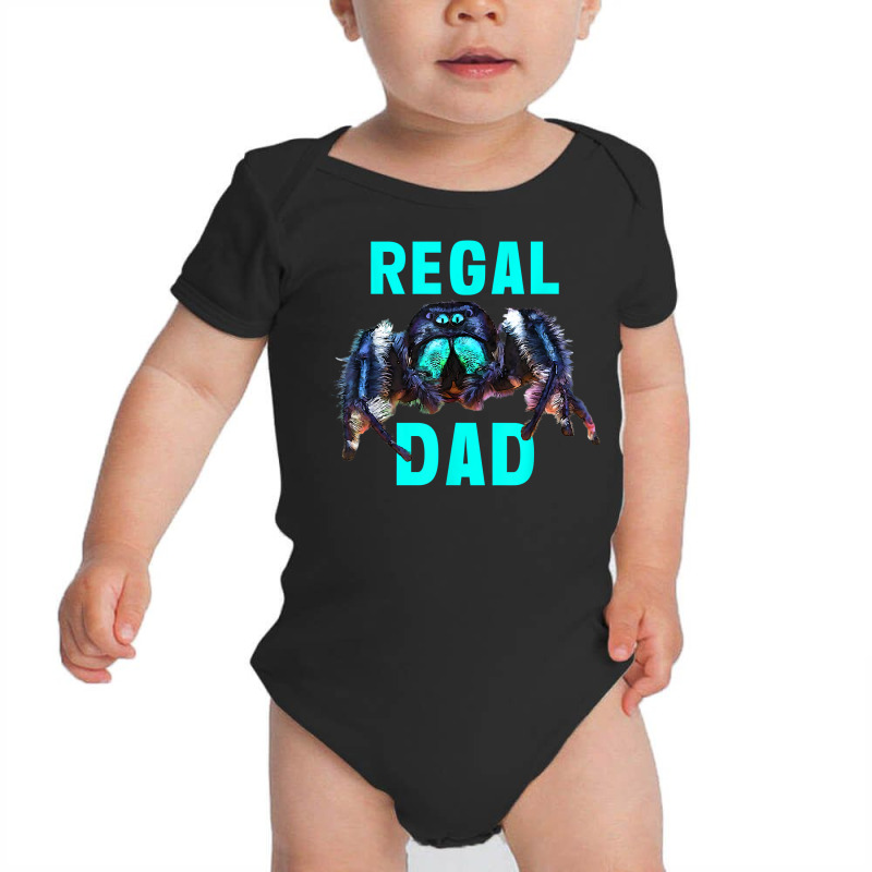 Regal Jumping Spider Dad Spooder Dad Fathers Day Pet Spider T Shirt Baby Bodysuit by marge3nstbo | Artistshot