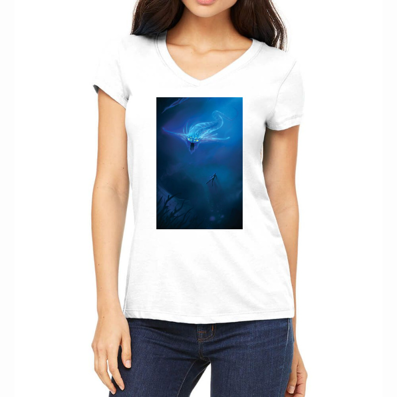 Subnautica Ghost Leviathan Women's V-Neck T-Shirt by richardfidler | Artistshot