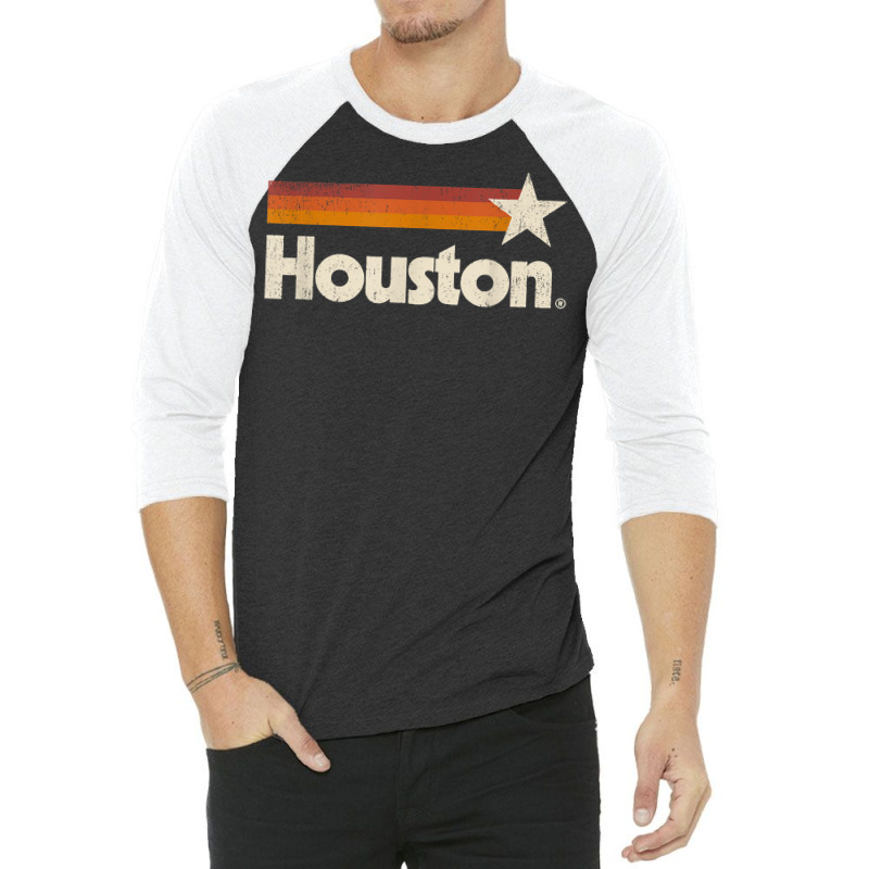 Vintage Houston Texas T Shirt Houston Strong Stripes T Shirt 3/4 Sleeve Shirt | Artistshot