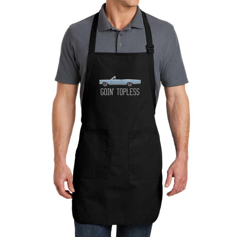 Goin Topless Silver Blue Full-length Apron | Artistshot