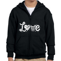 Basketball Player Court Ball Gift Youth Zipper Hoodie | Artistshot