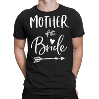 Womens Mother Of The Bride Shirt Arrow And Heart Navy Blue T-shirt | Artistshot