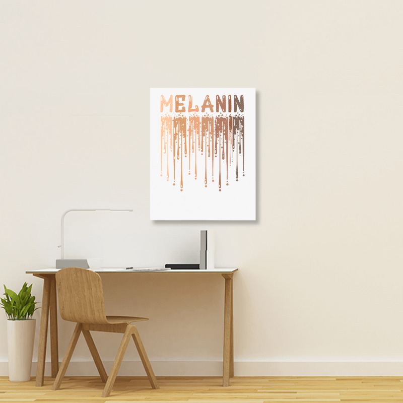 Drippin Melanin For Women Pride  Gifts Black History Month Portrait Canvas Print | Artistshot