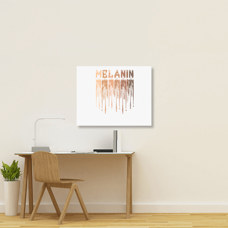 Drippin Melanin For Women Pride  Gifts Black History Month Landscape Canvas Print | Artistshot