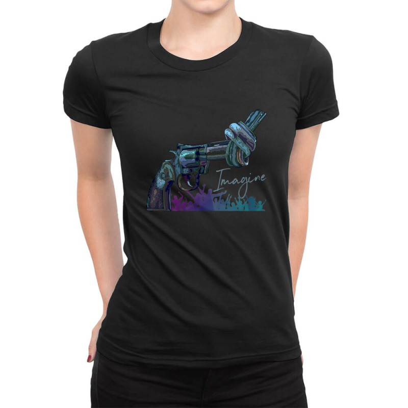 Imagine 1 Ladies Fitted T-Shirt by CrystalWanda | Artistshot