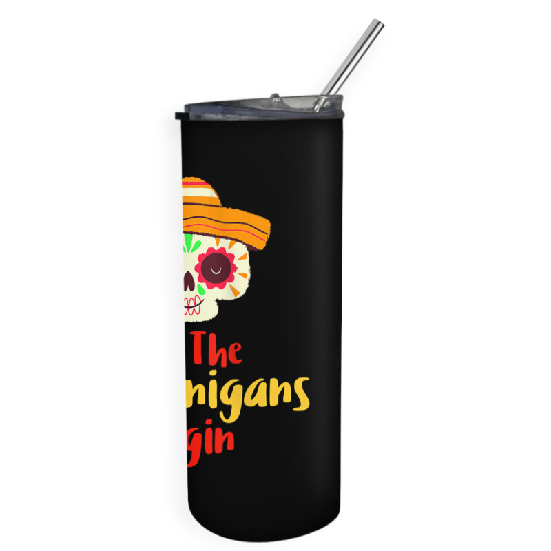 Womens Mardi Gras Outfit For Women Cute Shenanigans Day Of The Dead Ta Skinny Tumbler | Artistshot