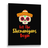 Womens Mardi Gras Outfit For Women Cute Shenanigans Day Of The Dead Ta Metal Print Vertical | Artistshot