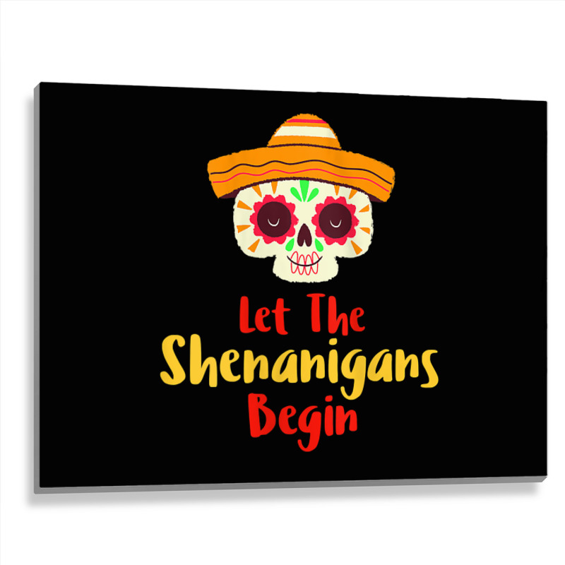 Womens Mardi Gras Outfit For Women Cute Shenanigans Day Of The Dead Ta Metal Print Horizontal | Artistshot