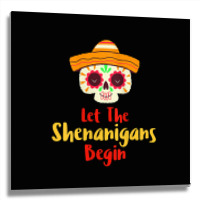 Womens Mardi Gras Outfit For Women Cute Shenanigans Day Of The Dead Ta Metal Print Square | Artistshot