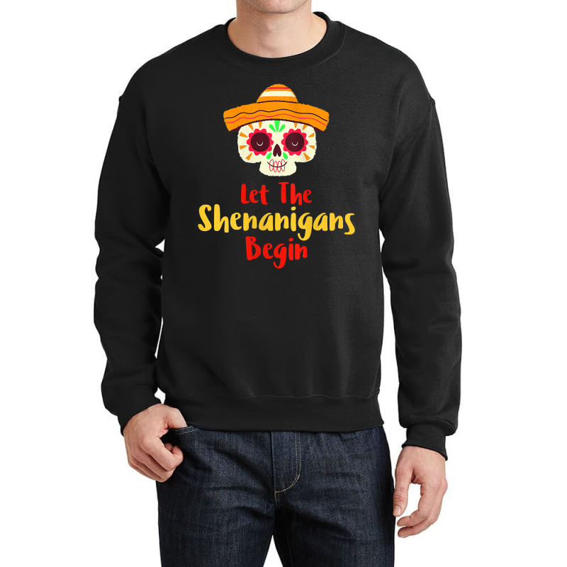 Womens Mardi Gras Outfit For Women Cute Shenanigans Day Of The Dead Ta Crewneck Sweatshirt | Artistshot