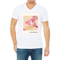 Julia Brown Watercolor V-neck Tee | Artistshot