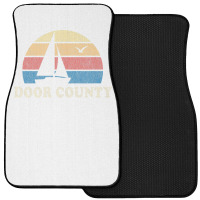 Door County Wi Vintage Sailboat 70s Throwback Sunset Front Car Mat | Artistshot