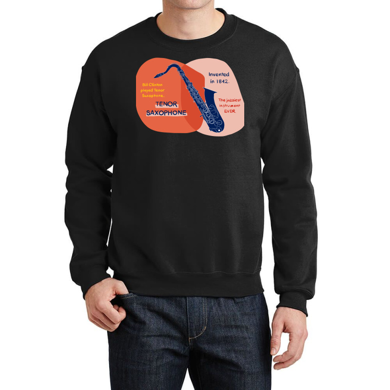 Tenor Saxophone Sticker Classic  Nostalgia Crewneck Sweatshirt by dylanaarobo | Artistshot