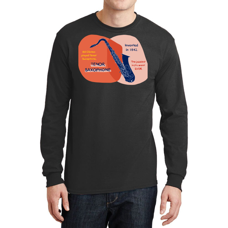 Tenor Saxophone Sticker Classic  Nostalgia Long Sleeve Shirts by dylanaarobo | Artistshot