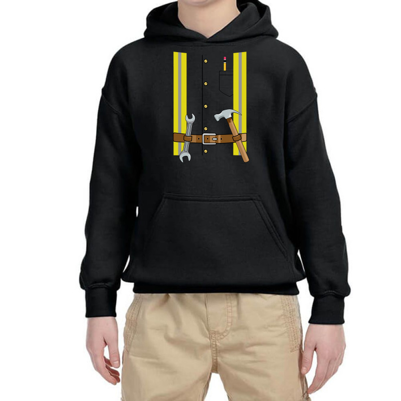 Construction Worker Halloween Costume For Boys Kids   Adults Youth Hoodie by Aliceartist | Artistshot