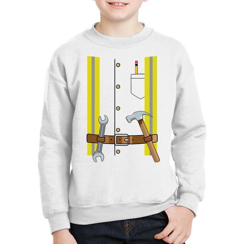 Construction Worker Halloween Costume For Boys Kids   Adults Youth Sweatshirt by Aliceartist | Artistshot