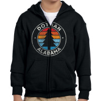 Dothan Alabama Al Vintage Retro 70s Youth Zipper Hoodie | Artistshot