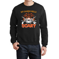 Funny Halloween Gaming Skills Gamer Girls Or Boys Skeleton Crewneck Sweatshirt | Artistshot