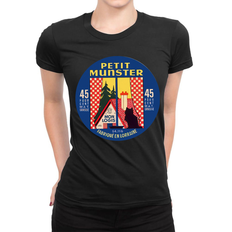 Petit Munster Vintage Francophile Cheese Label Ladies Fitted T-Shirt by TerriBeverly | Artistshot