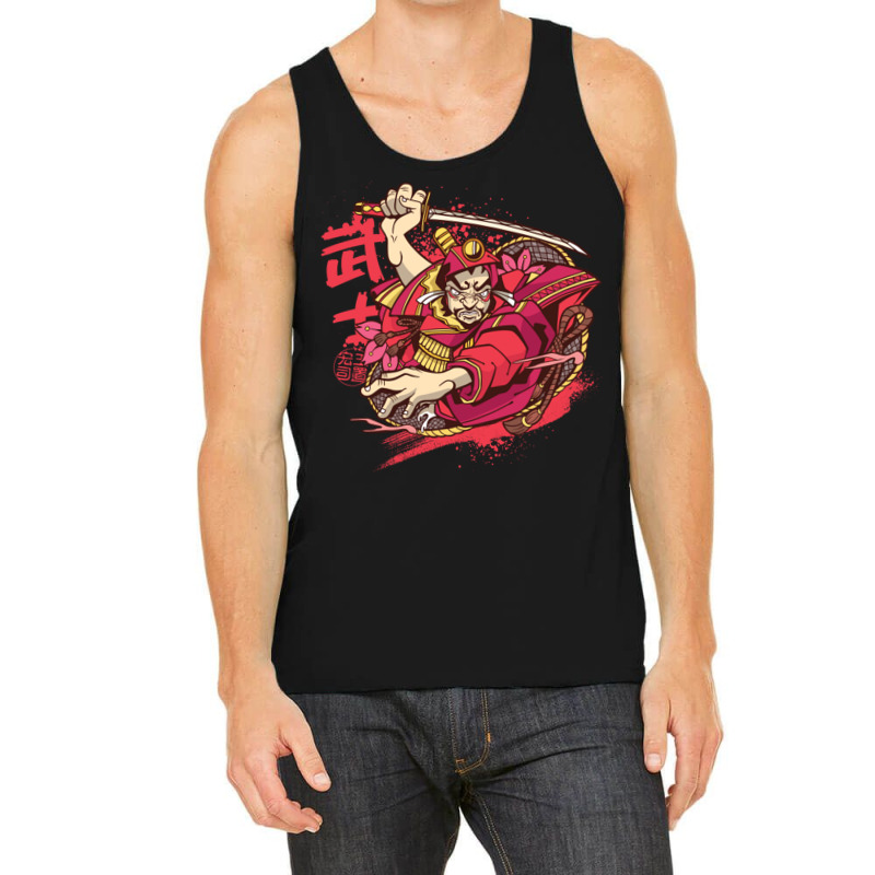 Vibrant Japanese Samurai Warrior Anime Tank Top by EdieTiffany | Artistshot