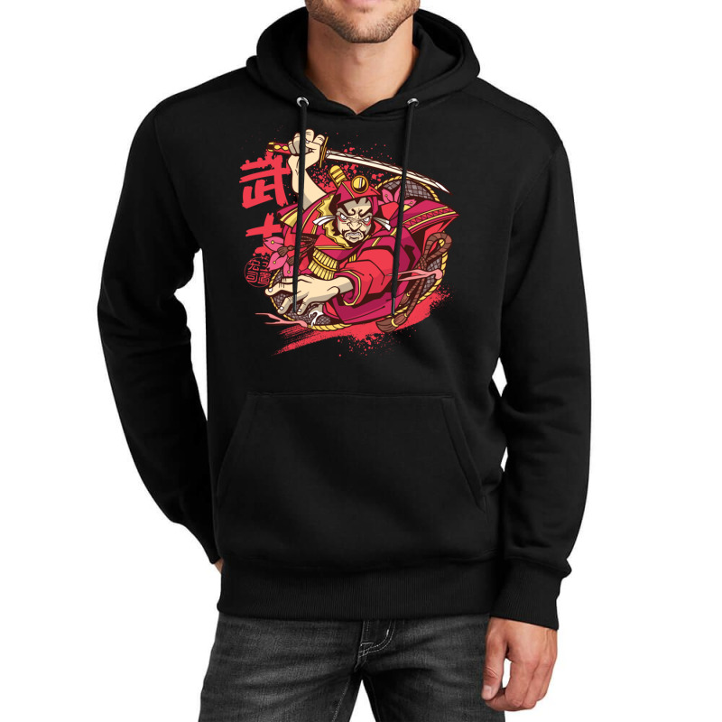 Vibrant Japanese Samurai Warrior Anime Unisex Hoodie by EdieTiffany | Artistshot