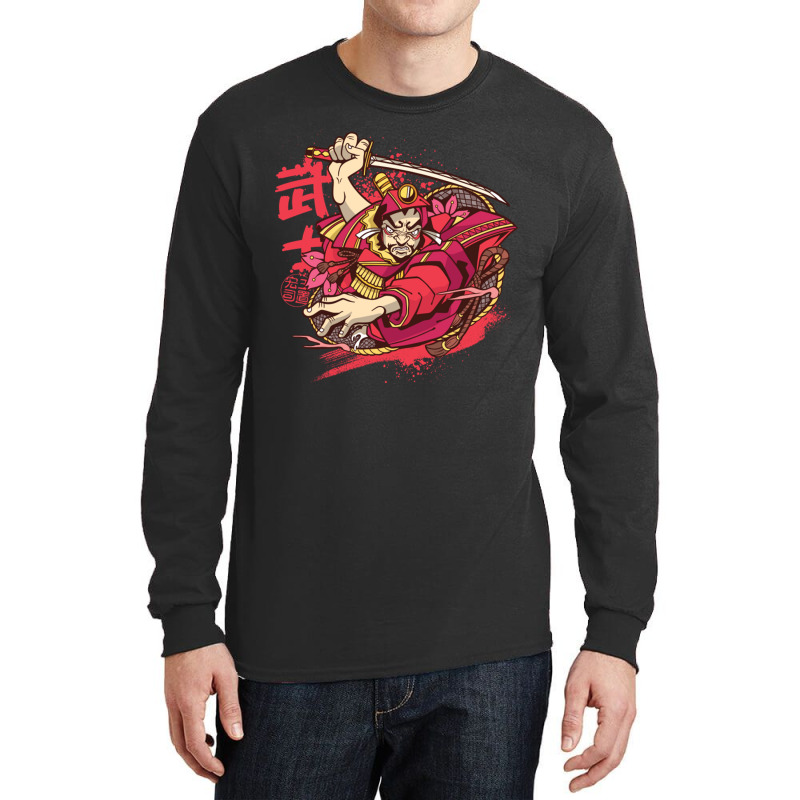 Vibrant Japanese Samurai Warrior Anime Long Sleeve Shirts by EdieTiffany | Artistshot