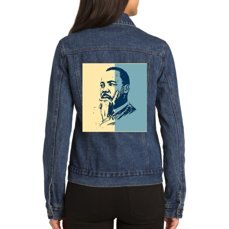 Martin Luther King Jr Ladies Denim Jacket by KyungSavard | Artistshot