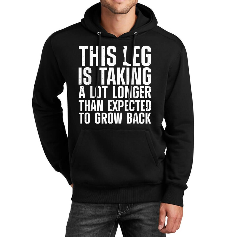 Funny Leg Amputee Design For Men Women Amputation Survivor T Shirt Unisex Hoodie | Artistshot