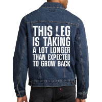 Funny Leg Amputee Design For Men Women Amputation Survivor T Shirt Men Denim Jacket | Artistshot