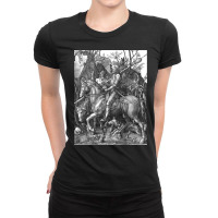 Knight And The Devil By Albrecht Durer Ladies Fitted T-shirt | Artistshot