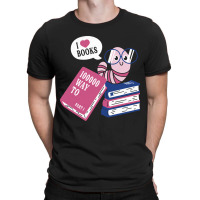 Worm Love Books T-shirt | Artistshot