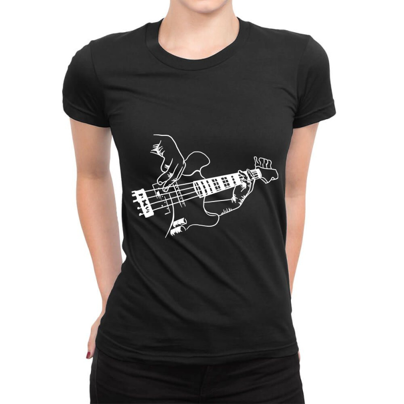 Bass Guitar Player Music Guitarist Musician Rock Ladies Fitted T-Shirt by Rhonda | Artistshot