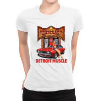 Vintage Old School Muscle Race Car American Classic Gift Ladies Fitted T-shirt | Artistshot