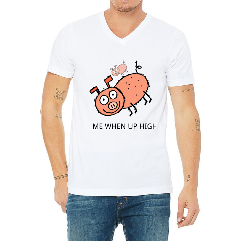 Peppa Pig Memes  Acrophobia V-Neck Tee by DANIELKRUTCHEK | Artistshot