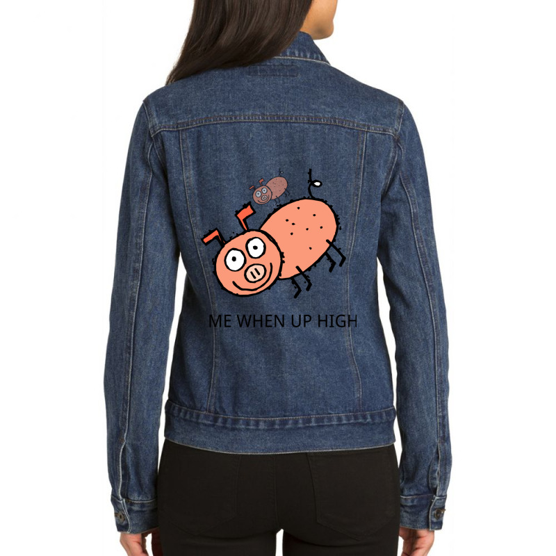 Peppa Pig Memes  Acrophobia Ladies Denim Jacket by DANIELKRUTCHEK | Artistshot