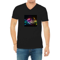 Music Notes In Color For Music-lovers V-neck Tee | Artistshot